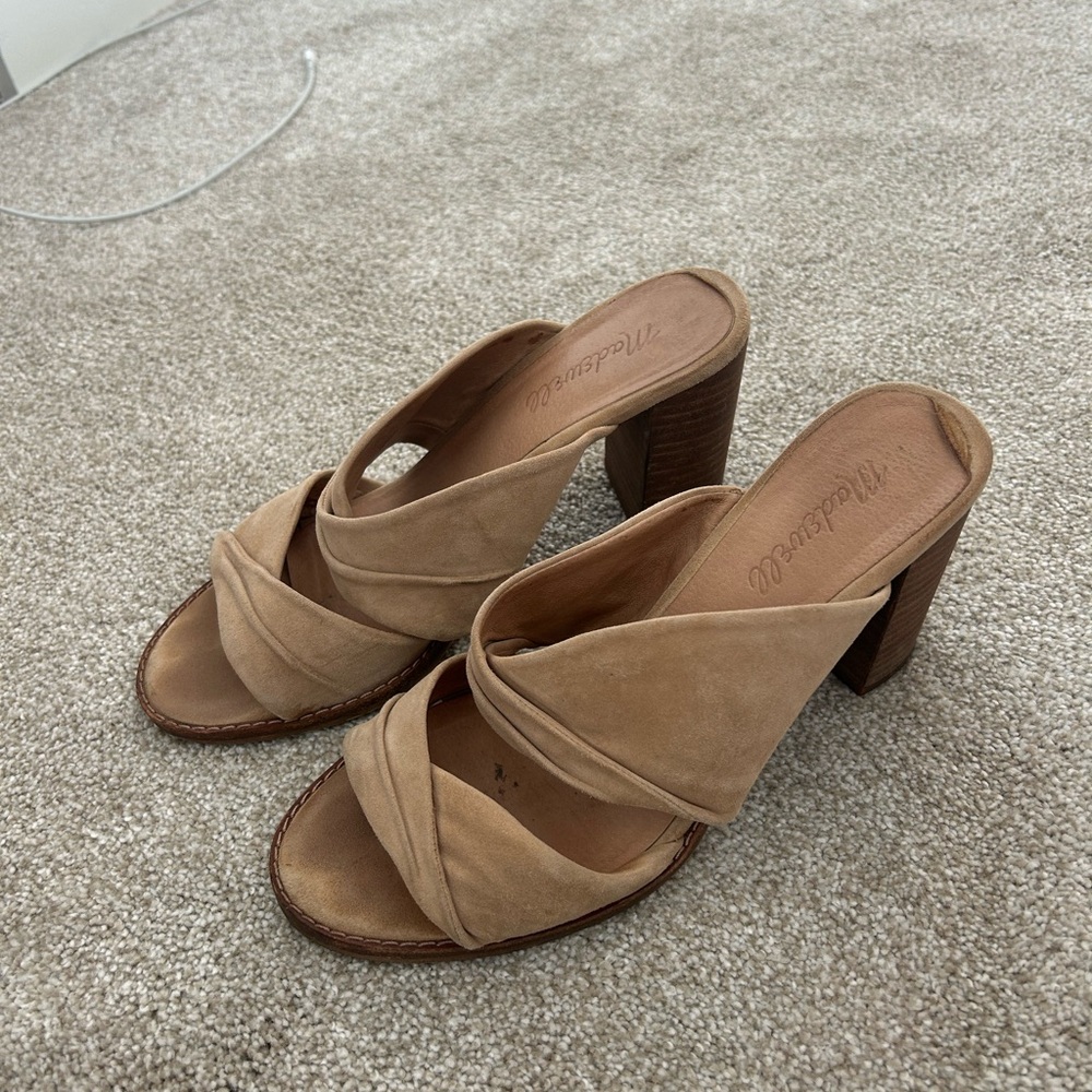 Madewell Tan Block Heel Sandals